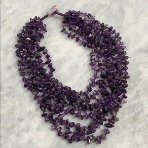 Amethyst layered necklace